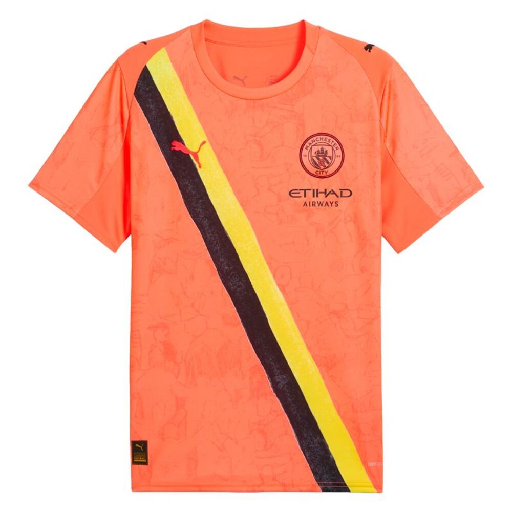 Manchester City FC Unisex Adult 25/26 Puma Goalkeeper Jersey / Neon Orange